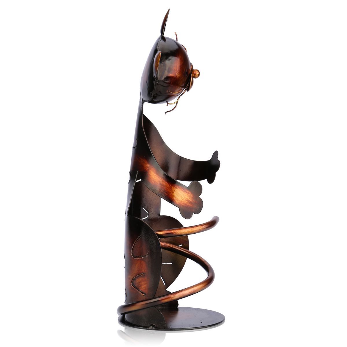 Cat Shaped Iron Wine Holder – Artistic Wine Rack Sculpture for Kitchen, Bar or Gifts