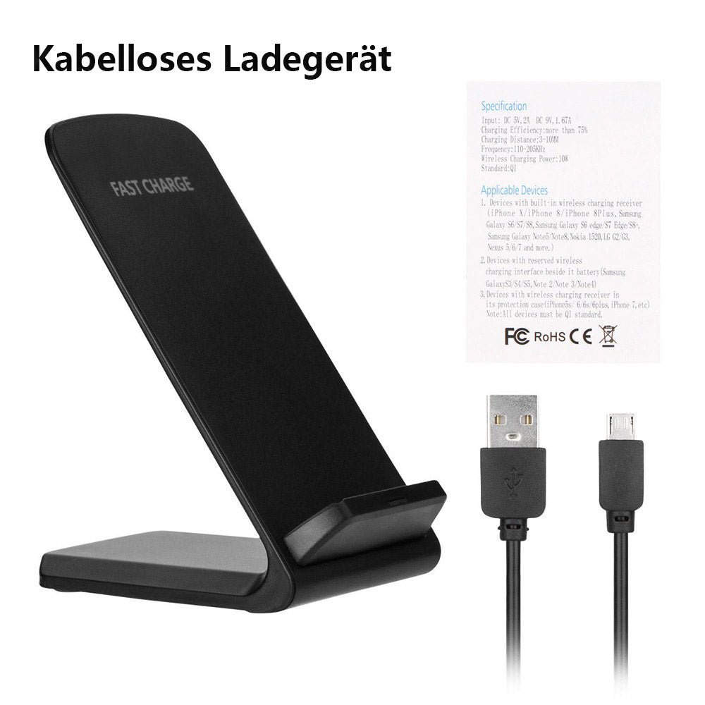 Soporte para teléfono inalámbrico con carga rápida Qi de 10 W