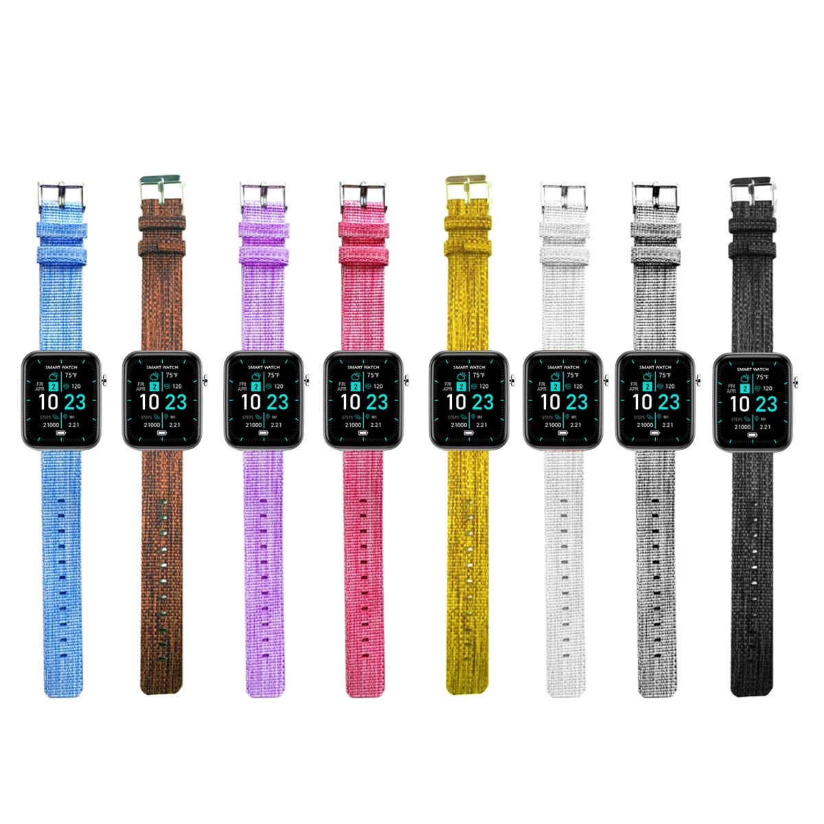 Smartwatch avanzado con tres bandas y monitor de actividad y bienestar 