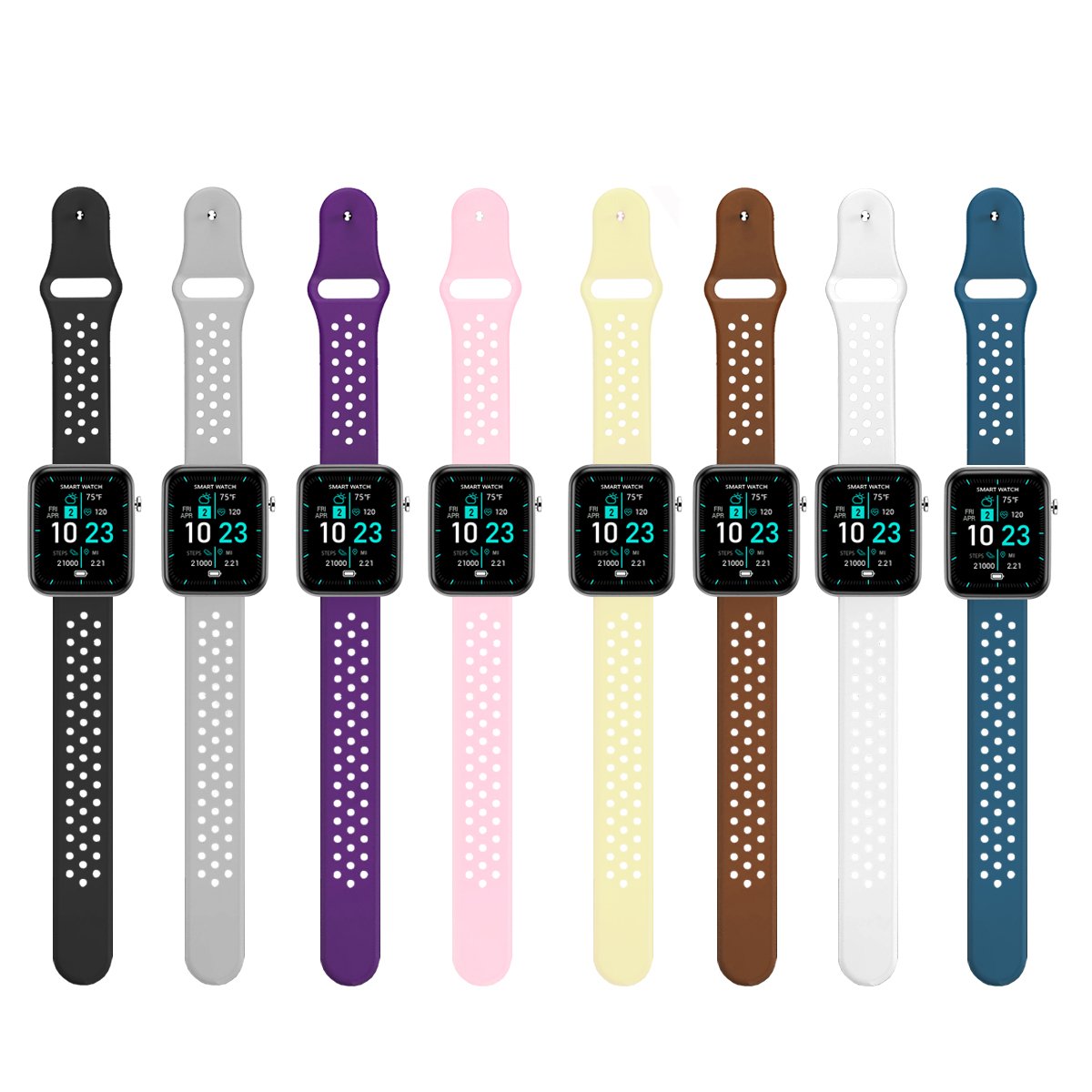 Smartwatch avanzado con tres bandas y monitor de actividad y bienestar 