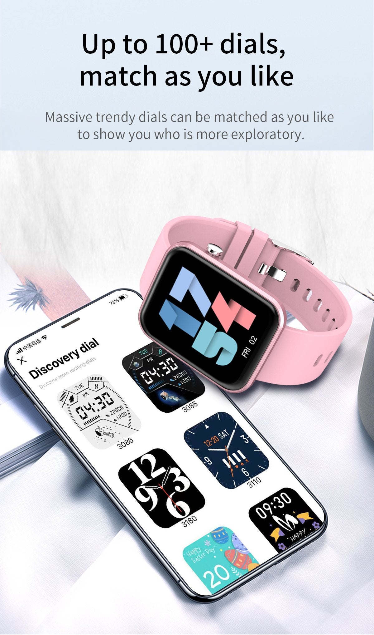 Smartwatch avanzado con tres bandas y monitor de actividad y bienestar 