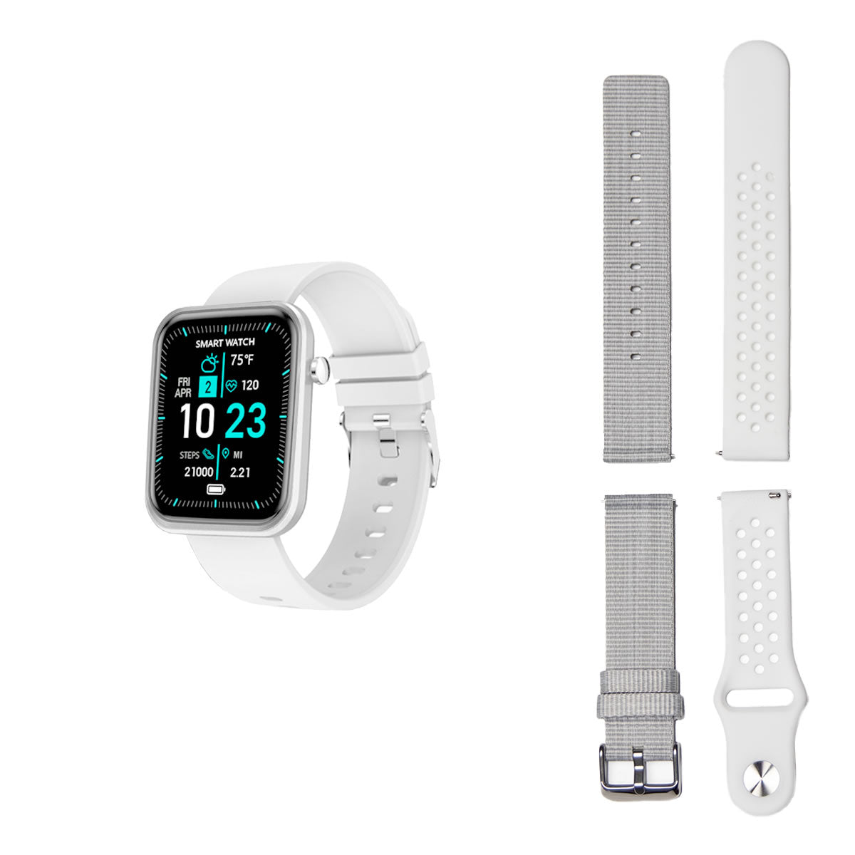 Smartwatch avanzado con tres bandas y monitor de actividad y bienestar 