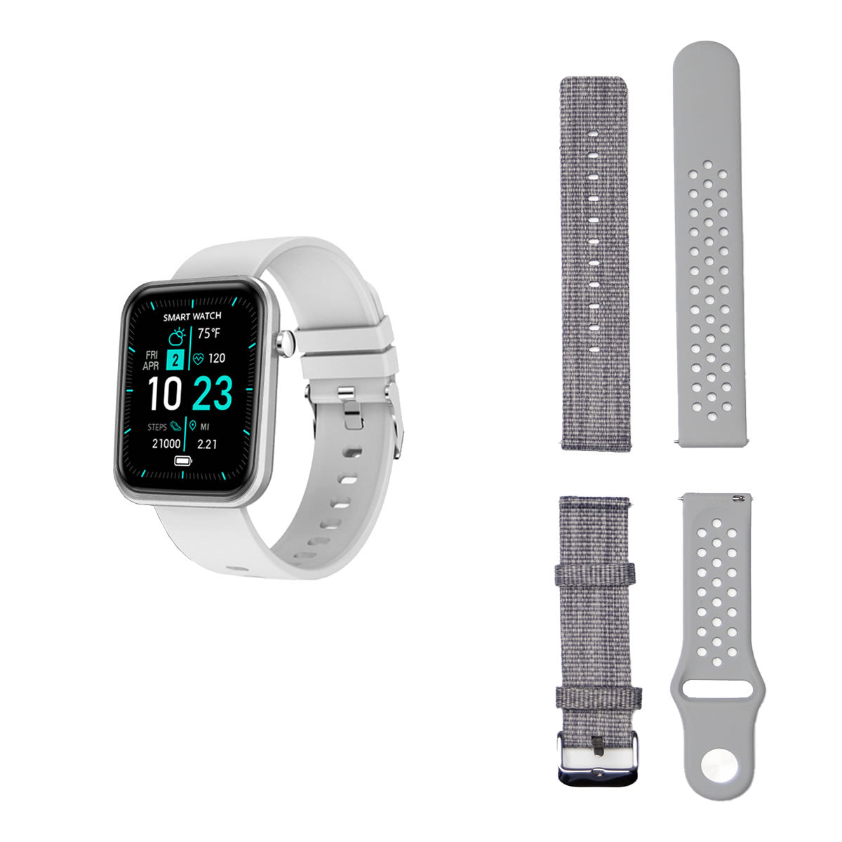 Smartwatch avanzado con tres bandas y monitor de actividad y bienestar 