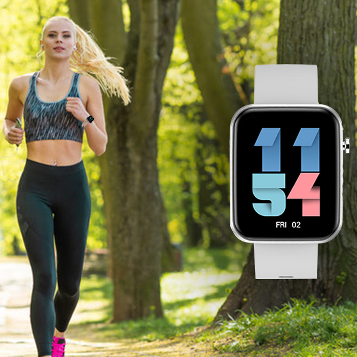 Smartwatch avanzado con tres bandas y monitor de actividad y bienestar 