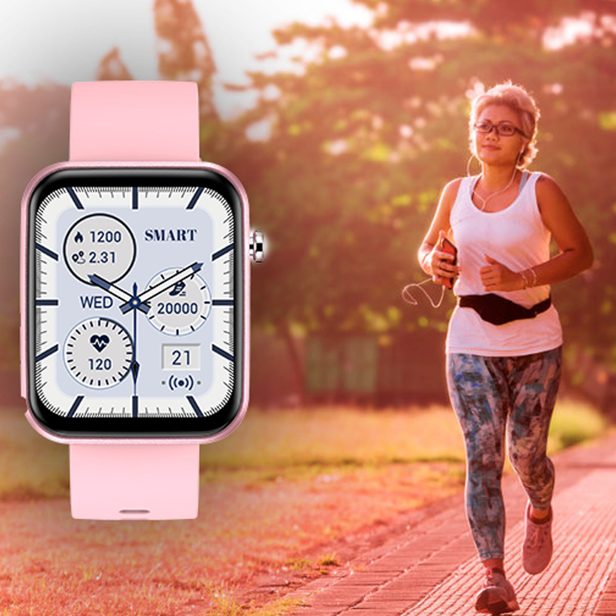 Smartwatch avanzado con tres bandas y monitor de actividad y bienestar 