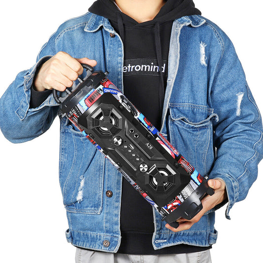 Portable Superior Bass Wireless Boombox with Radio Bluetooth Speakers 